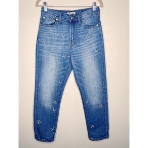 Madewell Blue Embroidered Women Jeans